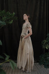 Mutedance 24 Spring/Summer Shell Sleeve Waist Dress MD-MD24SS15-KHAKI PM137